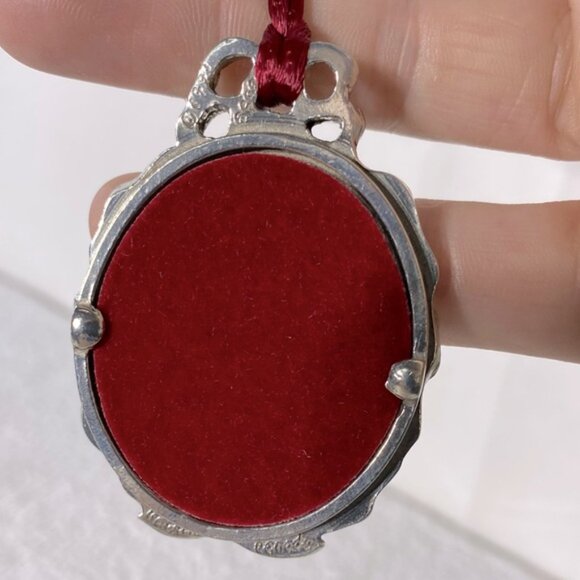 Vintage Seagull Pewter Baby’s 1sty Christmas Oval Picture Frame Ornament - Picture 4 of 5